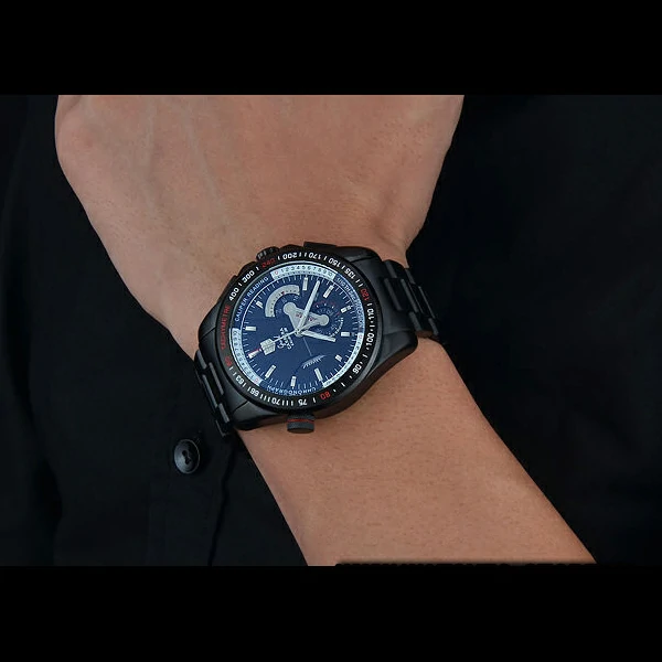 Tag Heuer Carrera Black Stainless Steel Case Black Dial new58748