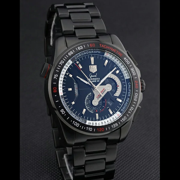 Tag Heuer Carrera Black Stainless Steel Case Black Dial new58748