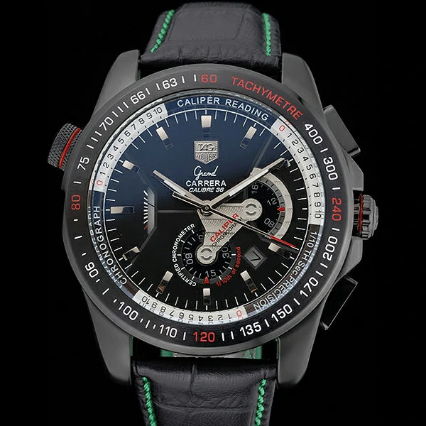 Tag Heuer Carrera Black Stainless Steel Case Black Dial new58757