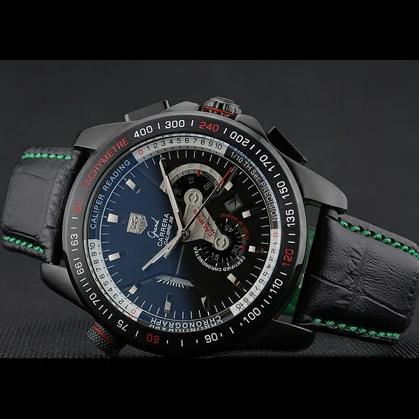 Tag Heuer Carrera Black Stainless Steel Case Black Dial new58757