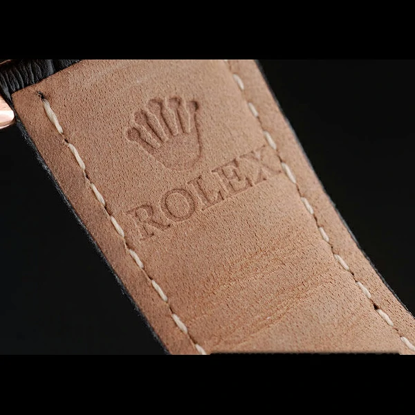 Rolex Daytona Black Ceramic Bezel Brown Dial Black Leather Strap new58921