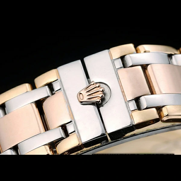 Rolex DayDate Diamond Plated Rose Gold Bezel Triple Colored Bracelet new58936