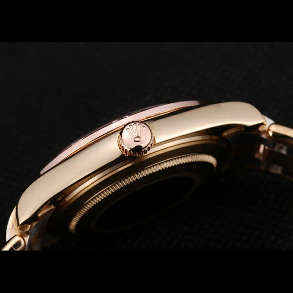 Rolex DayDate Diamond Plated Rose Gold Bezel Triple Colored Bracelet new58936