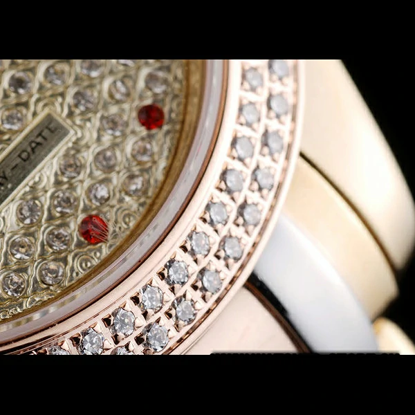 Rolex DayDate Diamond Plated Gold Dial Triple Colored Bracelet new58937