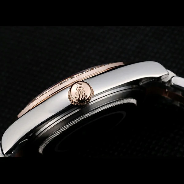 Rolex DayDate Diamond Plated Rose Gold Bezel Blue Dial new58938