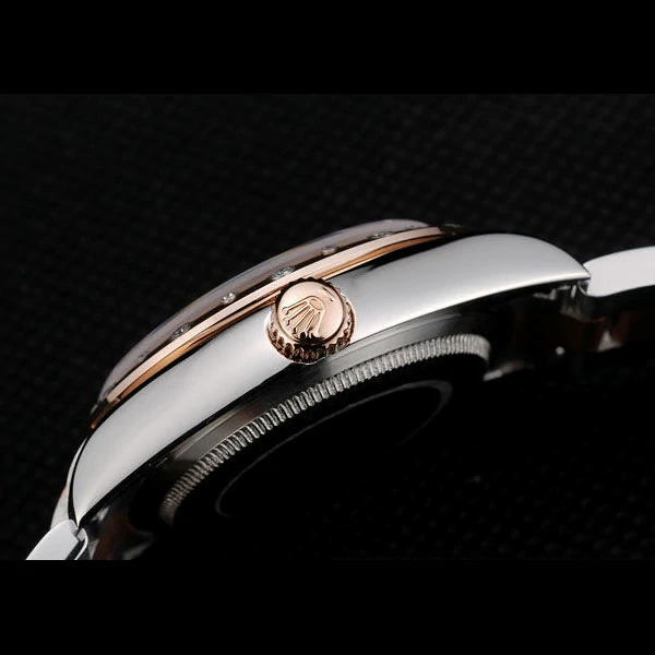 Rolex DateJust Brushed Stainless Steel Case Brown Dial Diamond Plated new58940