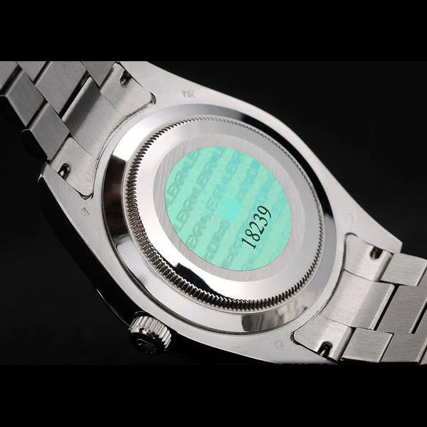 Rolex DayDate Stainless Steel Ribbed Bezel Silver Dial new58941