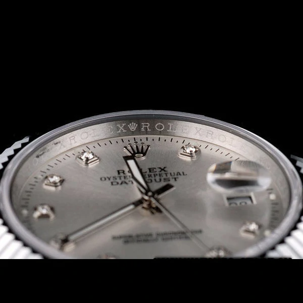 Rolex DateJust Stainless Steel Ribbed Bezel Silver Dial new58942