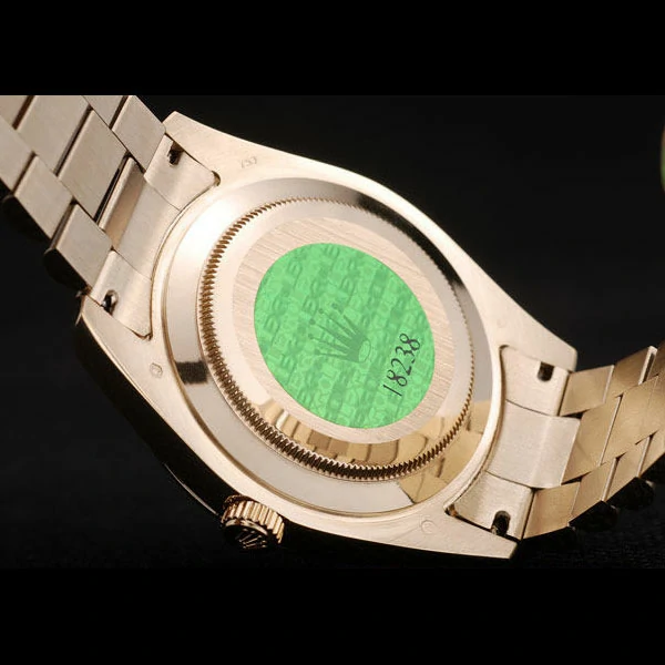Rolex DayDate Gold Stainless Steel Ribbed Bezel Black Dial new58944
