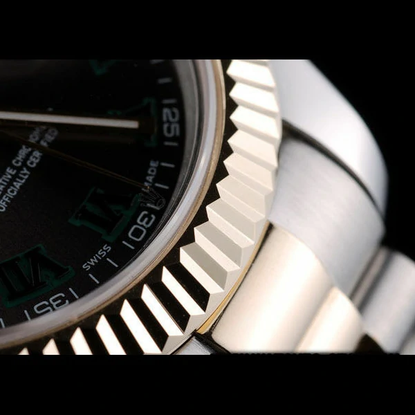 Rolex DayDate Gold Stainless Steel Ribbed Bezel Grey Dial new58945