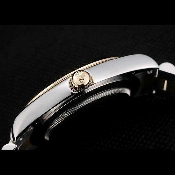 Rolex DayDate Gold Stainless Steel Ribbed Bezel Grey Dial new58945