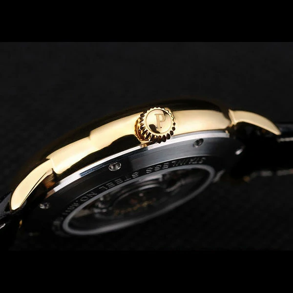 Piaget Traditional Black Dial Black Leather Strap new58988