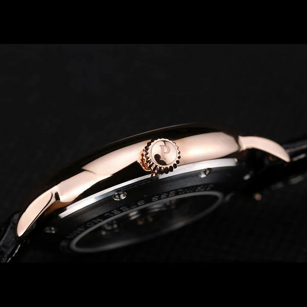 Piaget Traditional Black Dial Black Leather Strap new58989