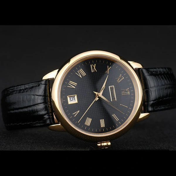 Piaget Traditional Black Dial Black Leather Strap new58993