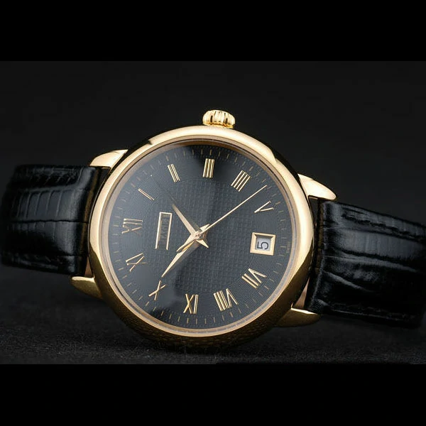 Piaget Traditional Black Dial Black Leather Strap new58993