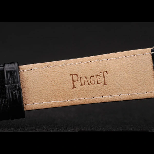 Piaget Traditional Black Dial Black Leather Strap new58993