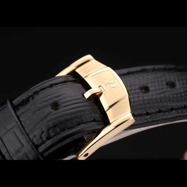 Piaget Traditional White Checkered Dial Black Leather Strap new58994