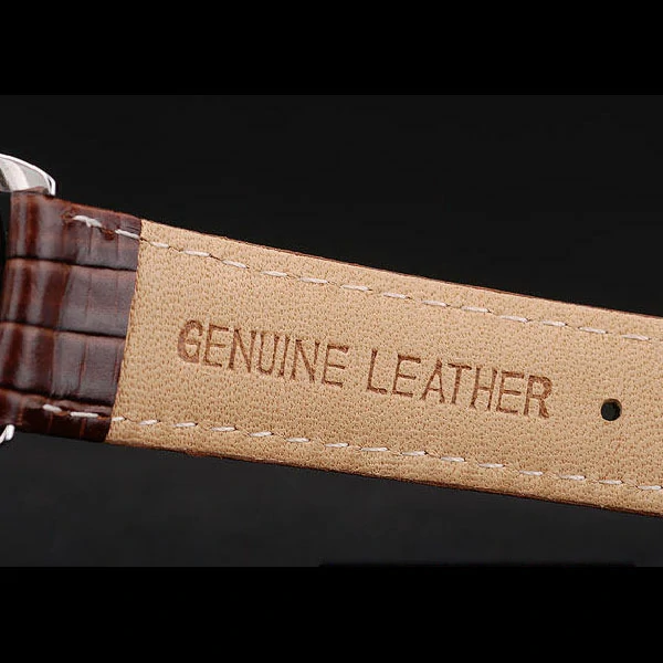 Piaget Traditional White Radial Pattern Dial Brown Leather Strap new59002