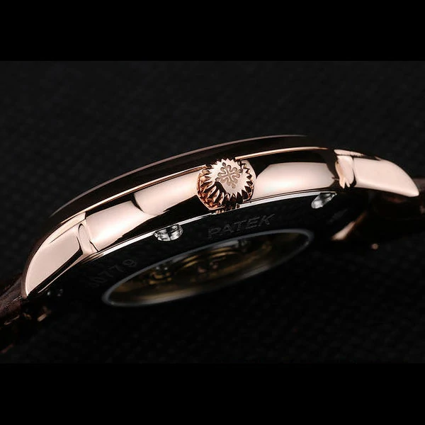 Patek Philippe Calatrava Ribbed Bezel White Dial Brown Leather Strap new59012