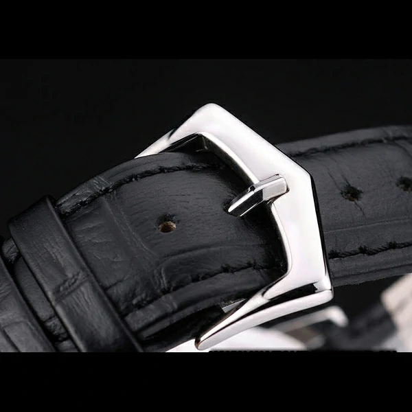 Patek Philippe Calatrava Ribbed Bezel White Dial Black Leather Strap new59021