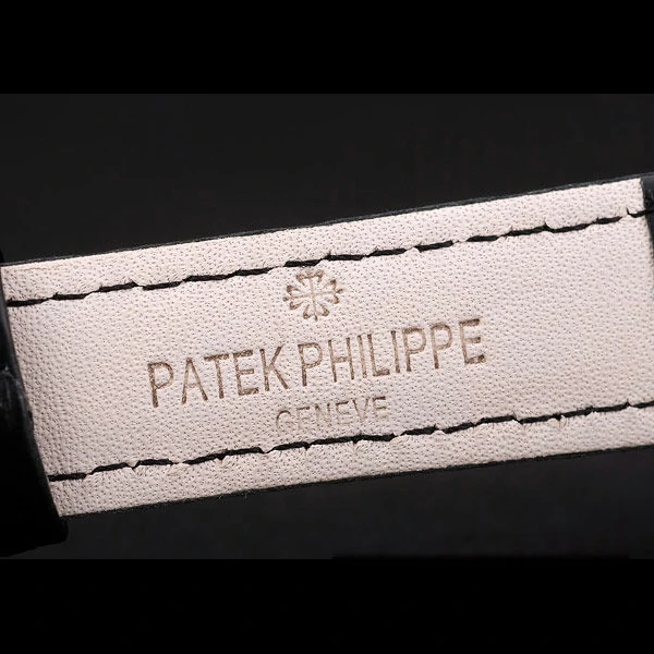 Patek Philippe Calatrava Ribbed Bezel Grey Dial Black Leather Strap new59025