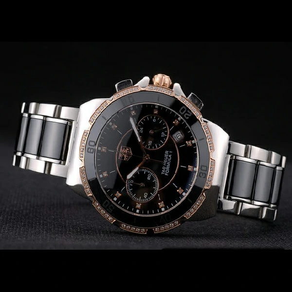 Tag Heuer Carrera Black Ceramic Bezel Stainless Steel Strap new59047