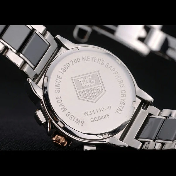 Tag Heuer Carrera Black Ceramic Bezel Stainless Steel Strap new59047