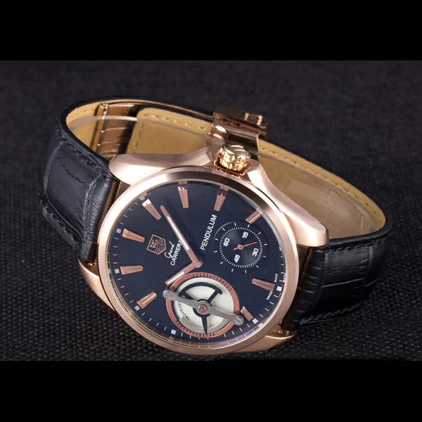 Tag Heuer Carrera Pendulum Black Leather Strap new59053