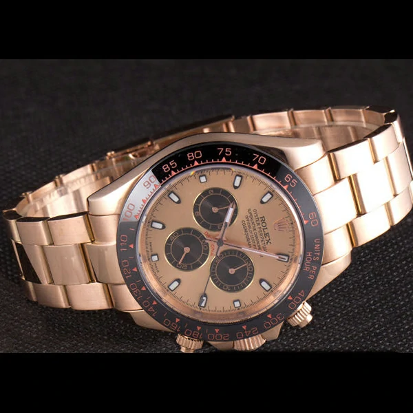 Rolex Daytona Ion Plated Tachymeter Rose Gold Strap Rose Gold Dial new59208