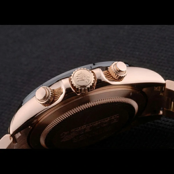 Rolex Daytona Black Ion Plated Tachymeter Rose Gold Strap Black Dial new59209