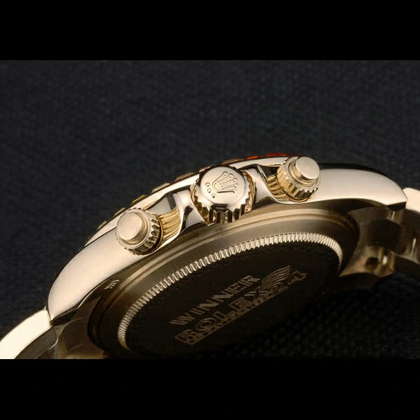 Rolex Daytona Cosmograph Rainbow Crystals Bezel Rose Gold Strap Black Dial new59215