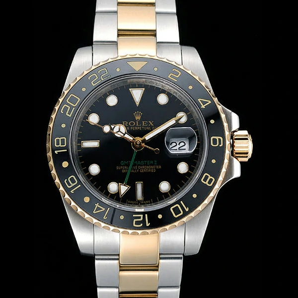 Rolex GMT Master Yellow Gold Bezel Black Dial new59241