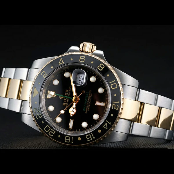 Rolex GMT Master Yellow Gold Bezel Black Dial new59241