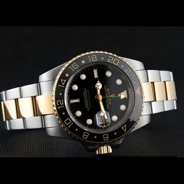 Rolex GMT Master Yellow Gold Bezel Black Dial new59241