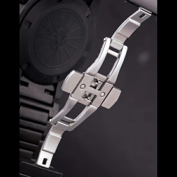 Porsche Dashboard Black Stainless Steel Strap Red Dial new59282