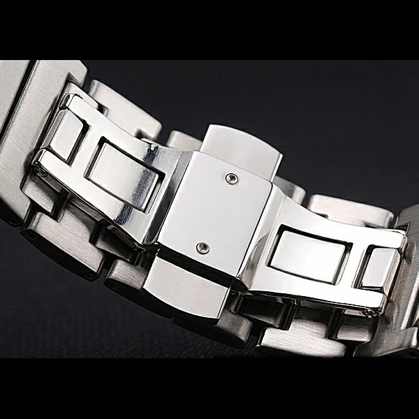 Porsche Dashboard Polished Stainless Steel Strap White Dial new59285