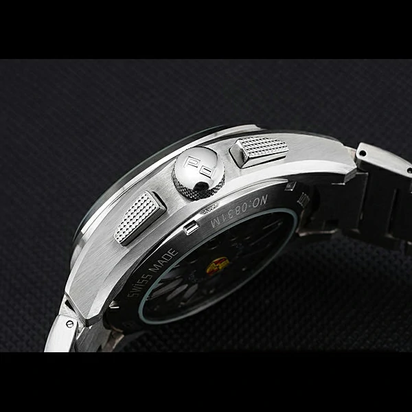 Porsche Dashboard Polished Stainless Steel Strap White Dial new59285