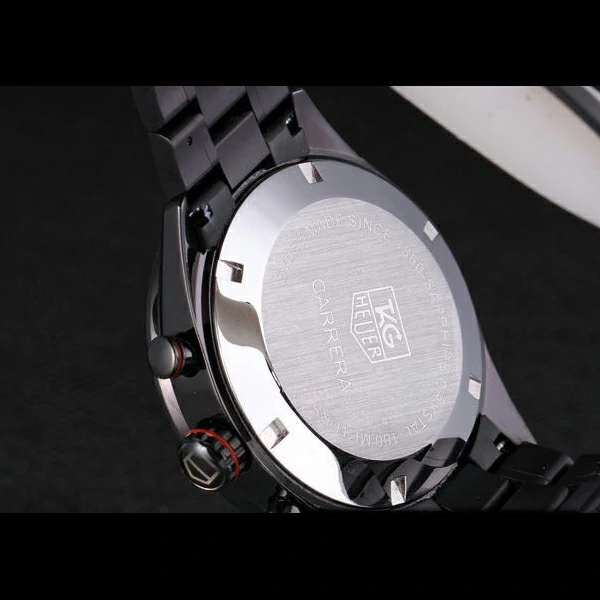 Tag Heuer Carrera Ion Plated Stainless Steel Bracelet White Dial new59437