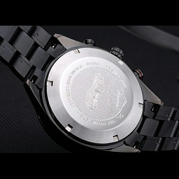 Tag Heuer Carrera Ion Plated Stainless Steel Bracelet Black Dial new59438