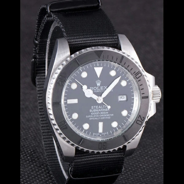 Rolex Submariner STEALTH MK IV Black Fabric Band new59471