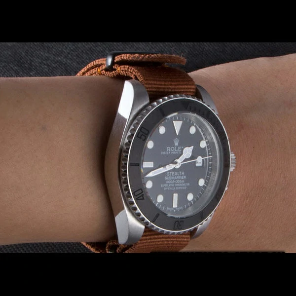 Rolex Submariner STEALTH MK III Brown Fabric Band new59472