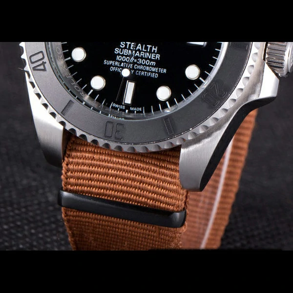 Rolex Submariner STEALTH MK III Brown Fabric Band new59472