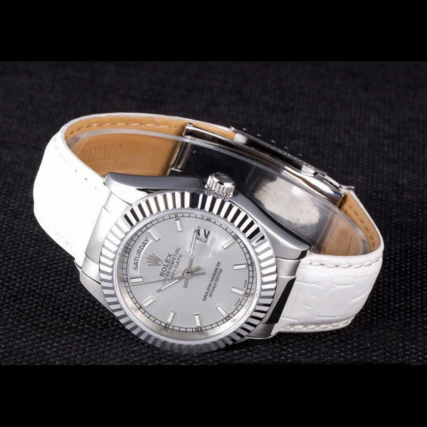 Rolex Day Date Oyster Collection White Leather Band new59560