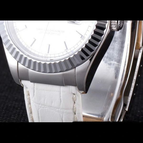Rolex Day Date Oyster Collection White Leather Band new59560