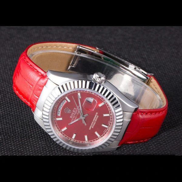 Rolex Day Date Oyster Collection Red Leather Band new59561