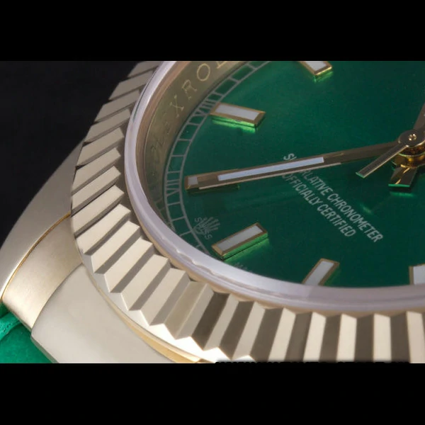 Rolex Day Date Oyster Collection Green Leather Band new59563