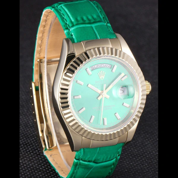 Rolex Day Date Oyster Collection Green Leather Band new59563