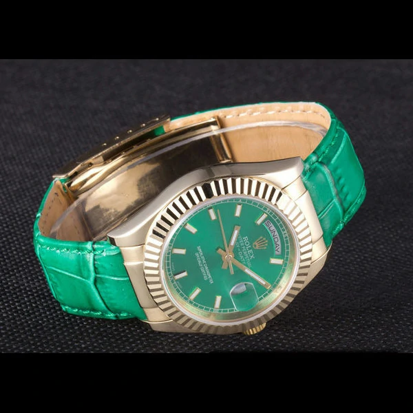 Rolex Day Date Oyster Collection Green Leather Band new59563