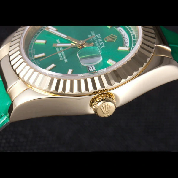 Rolex Day Date Oyster Collection Green Leather Band new59563