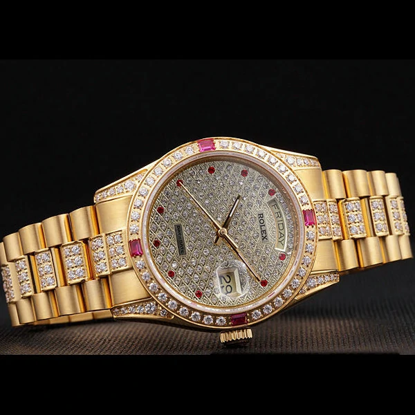Rolex Day Date Diamonds Yellow Gold new59809